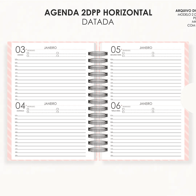 Arquivo Combo Agendas 2026 Datatas A5 - Moldes da Lê 10