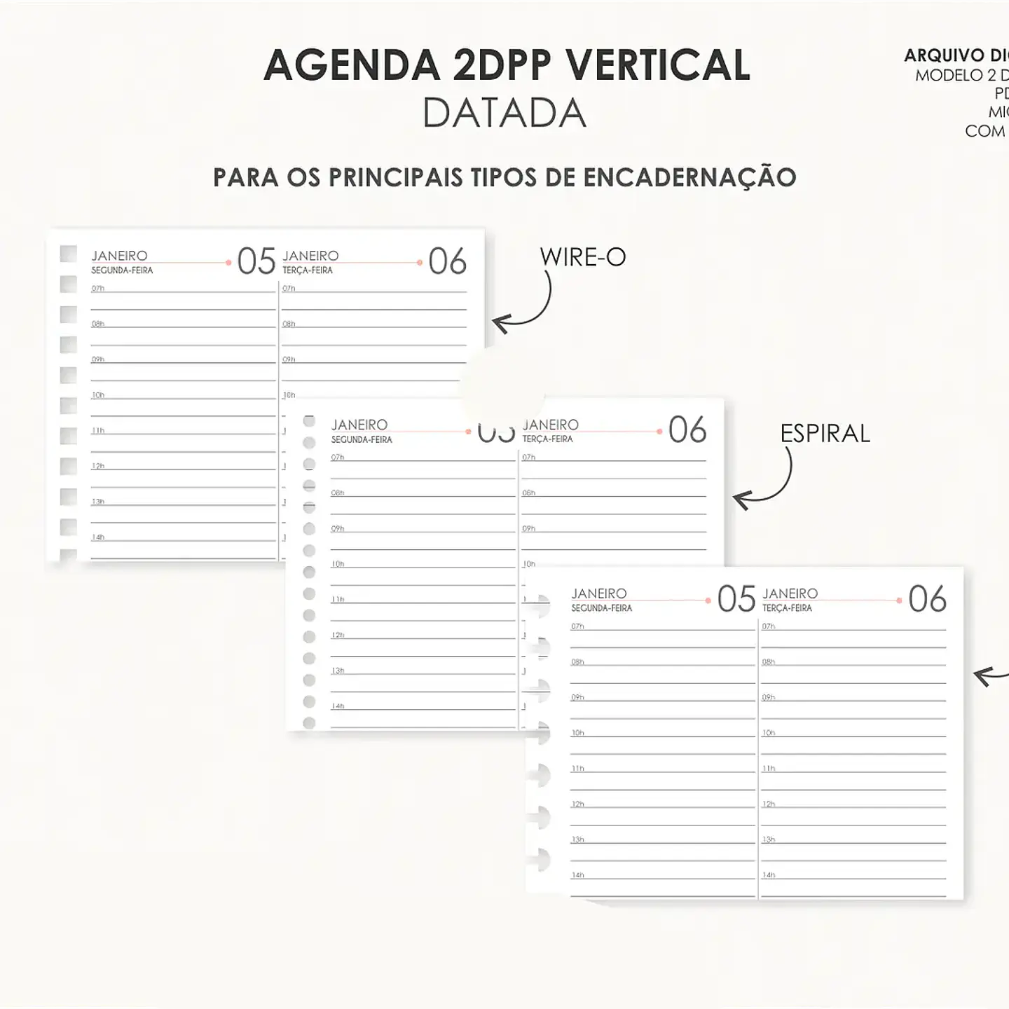 Arquivo Combo Agendas 2026 Datatas A5 - Moldes da Lê 12