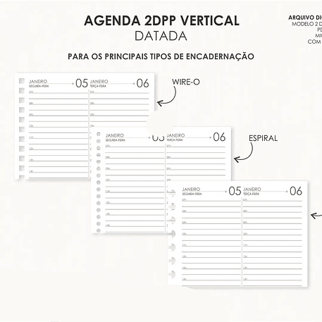 Arquivo Combo Agendas 2026 Datatas A5 - Moldes da Lê 12