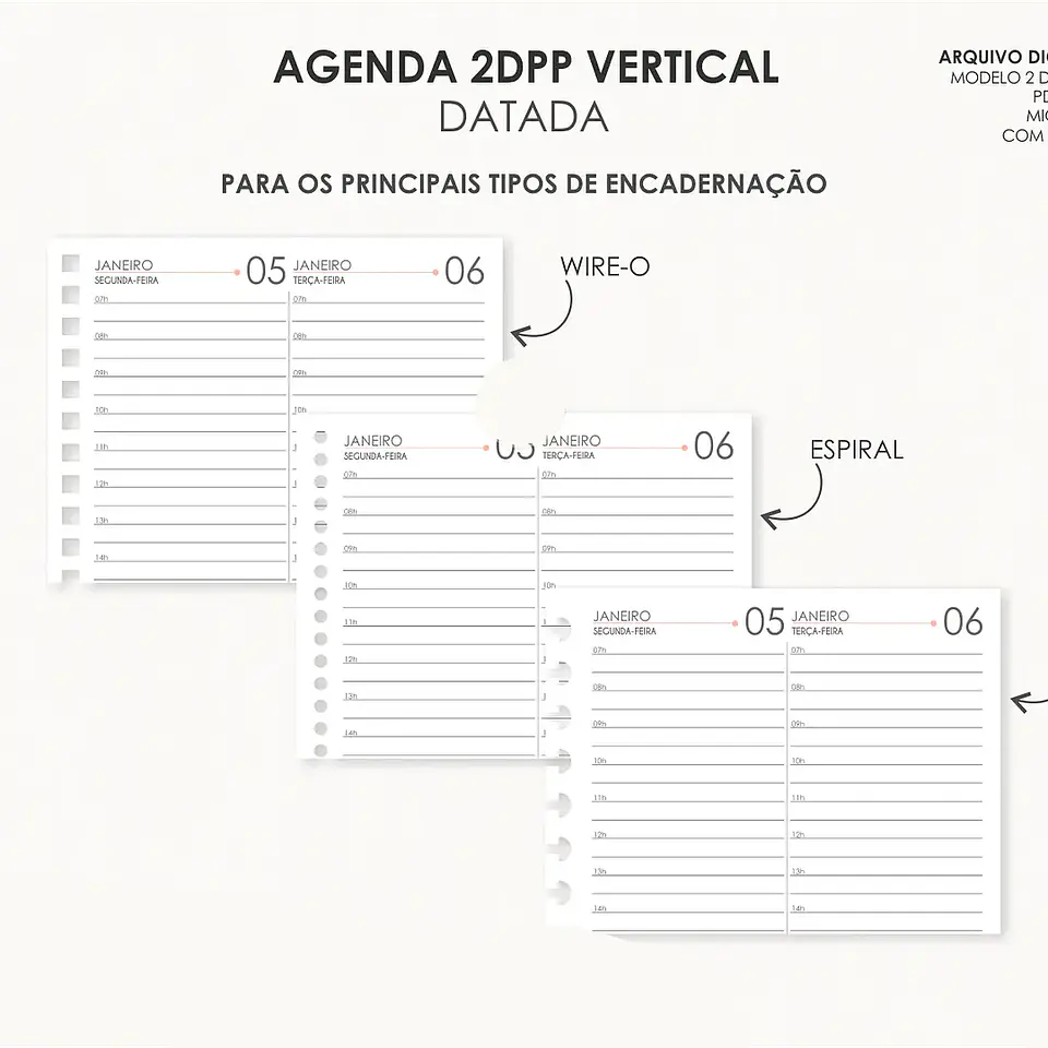 Arquivo Combo Agendas 2026 Datatas A5 - Moldes da Lê 12