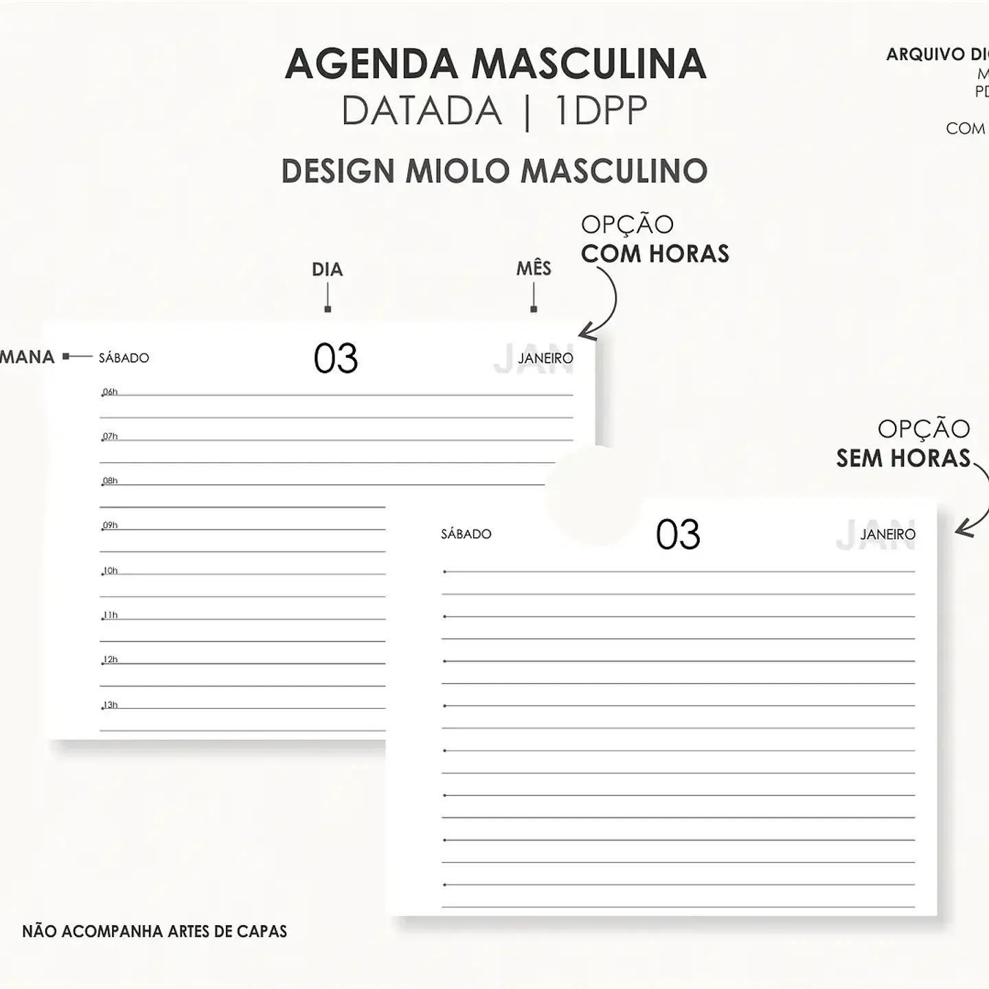 Arquivo Combo Agendas 2026 Datatas A5 - Moldes da Lê 13