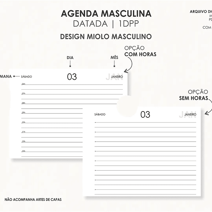 Arquivo Combo Agendas 2026 Datatas A5 - Moldes da Lê 13