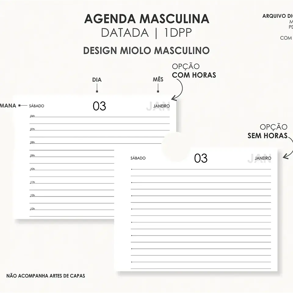 Arquivo Combo Agendas 2026 Datatas A5 - Moldes da Lê 13