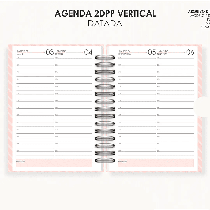 Arquivo Combo Agendas 2026 Datatas A5 - Moldes da Lê 14
