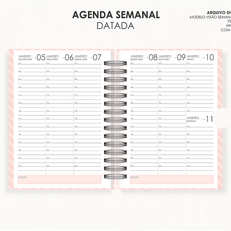 Arquivo Combo Agendas 2026 Datatas A5 - Moldes da Lê 15