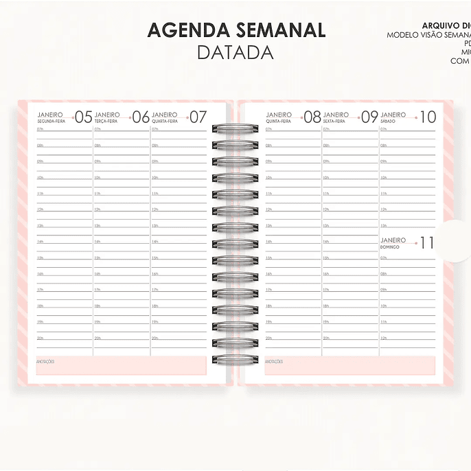 Arquivo Combo Agendas 2026 Datatas A5 - Moldes da Lê 15