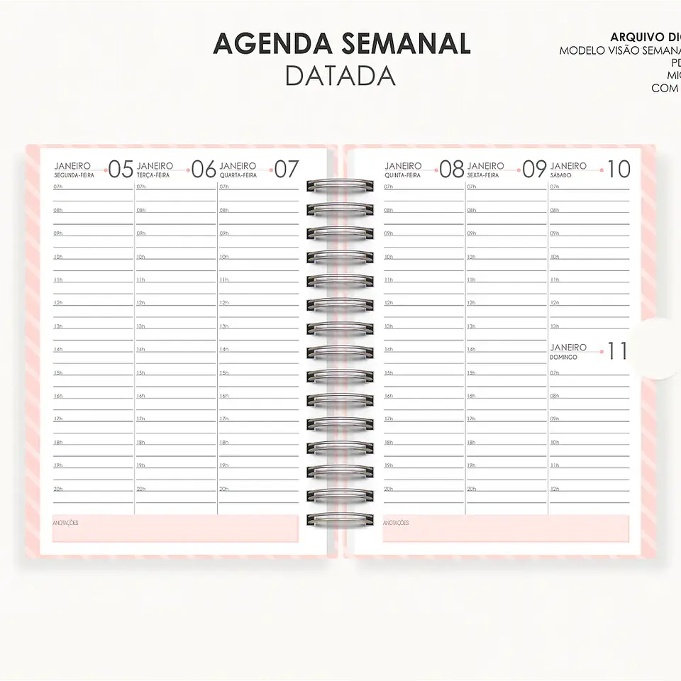 Arquivo Combo Agendas 2026 Datatas A5 - Moldes da Lê 15