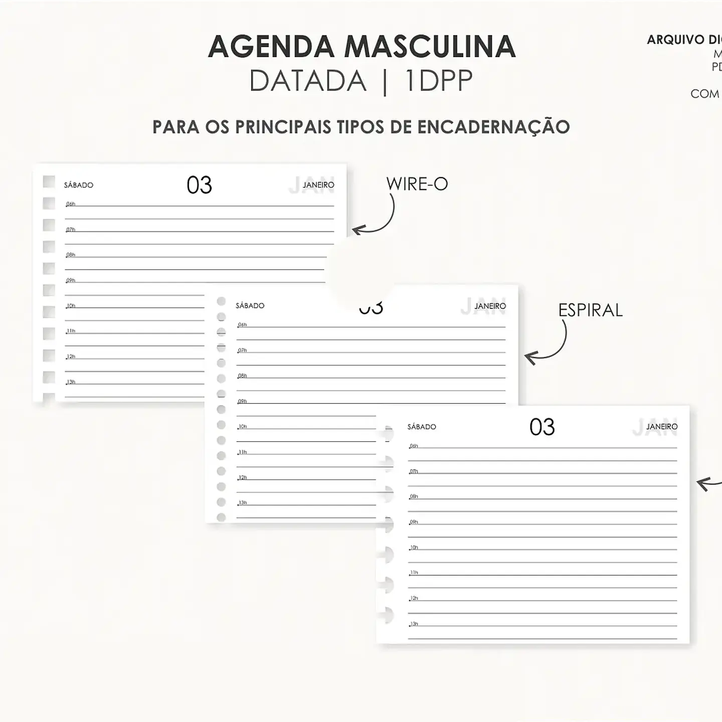 Arquivo Combo Agendas 2026 Datatas A5 - Moldes da Lê 17