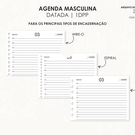 Arquivo Combo Agendas 2026 Datatas A5 - Moldes da Lê 17