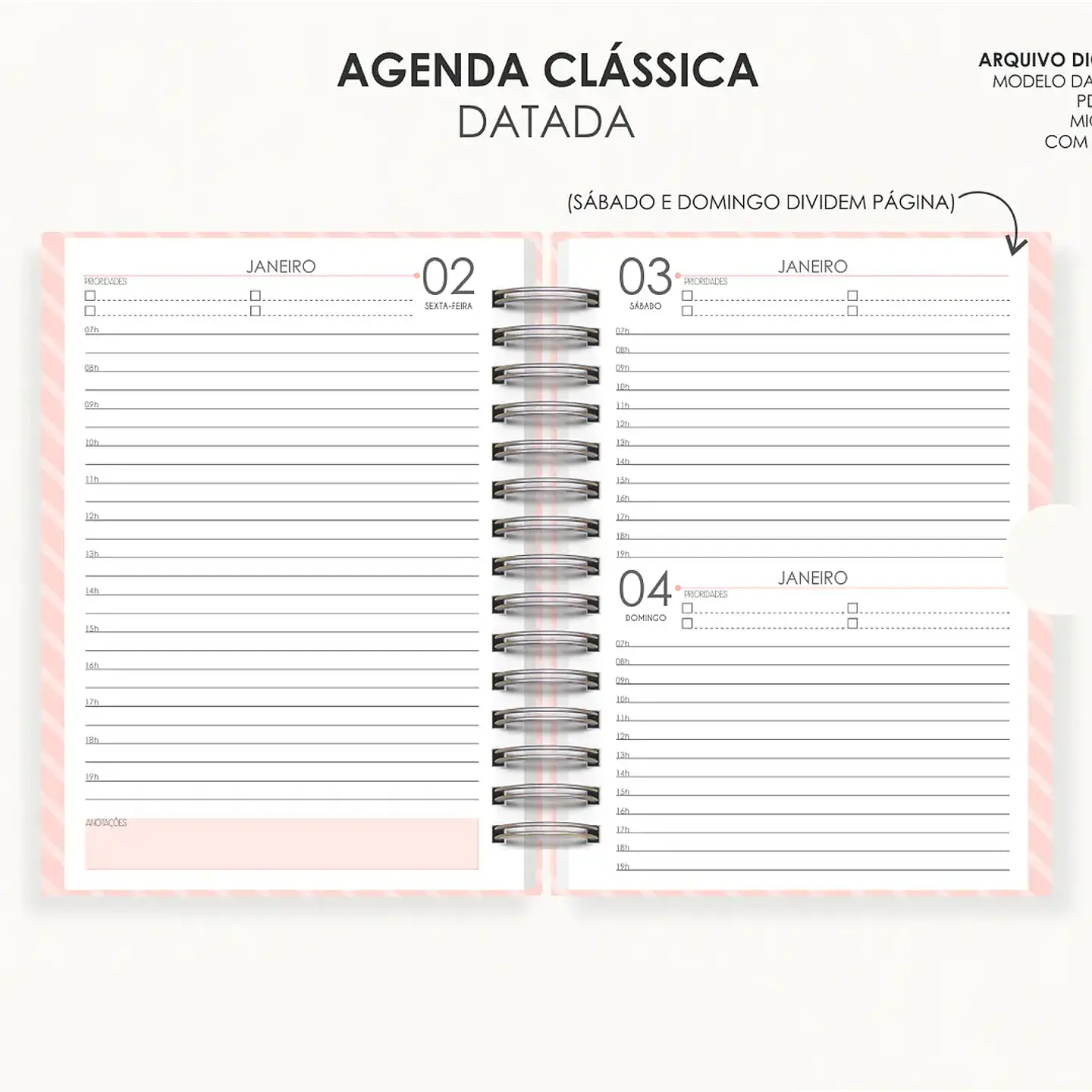 Arquivo Combo Agendas 2026 Datatas A5 - Moldes da Lê 18