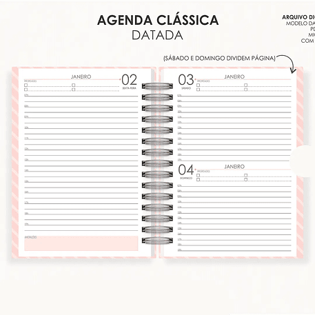 Arquivo Combo Agendas 2026 Datatas A5 - Moldes da Lê 18