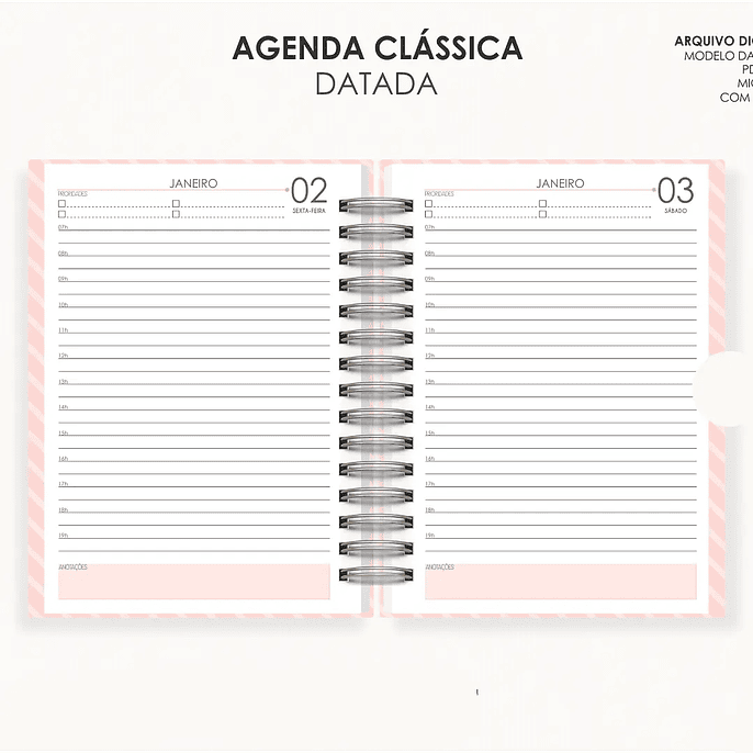 Arquivo Combo Agendas 2026 Datatas A5 - Moldes da Lê 19