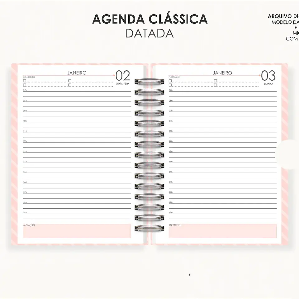 Arquivo Combo Agendas 2026 Datatas A5 - Moldes da Lê 19