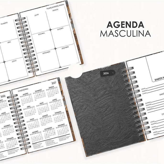 Arquivo Combo Agendas 2026 Datatas A5 - Moldes da Lê 20