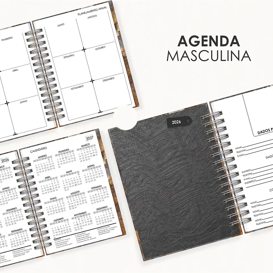 Arquivo Combo Agendas 2026 Datatas A5 - Moldes da Lê 20