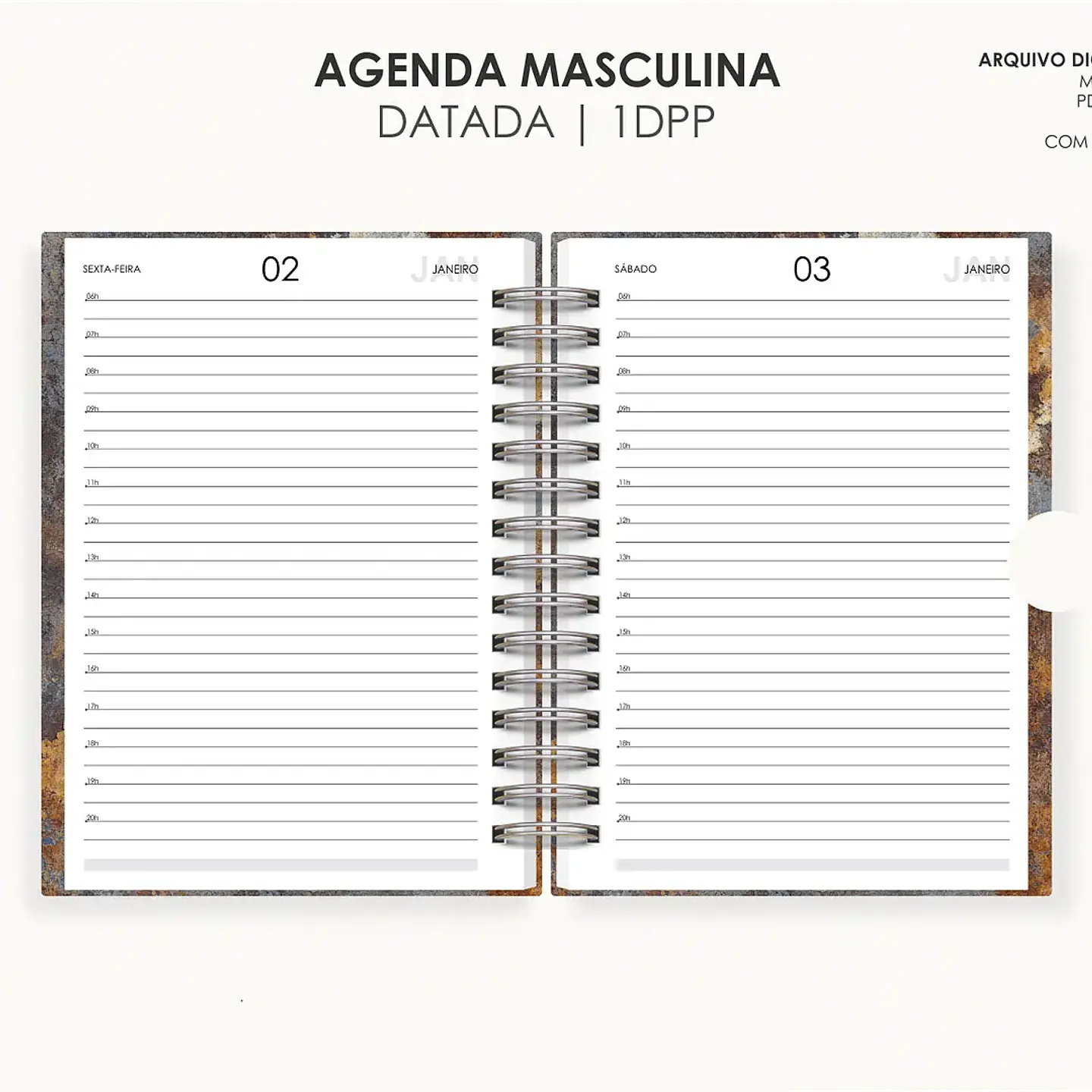 Arquivo Combo Agendas 2026 Datatas A5 - Moldes da Lê 22