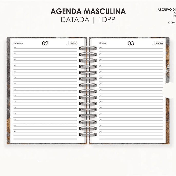 Arquivo Combo Agendas 2026 Datatas A5 - Moldes da Lê 22