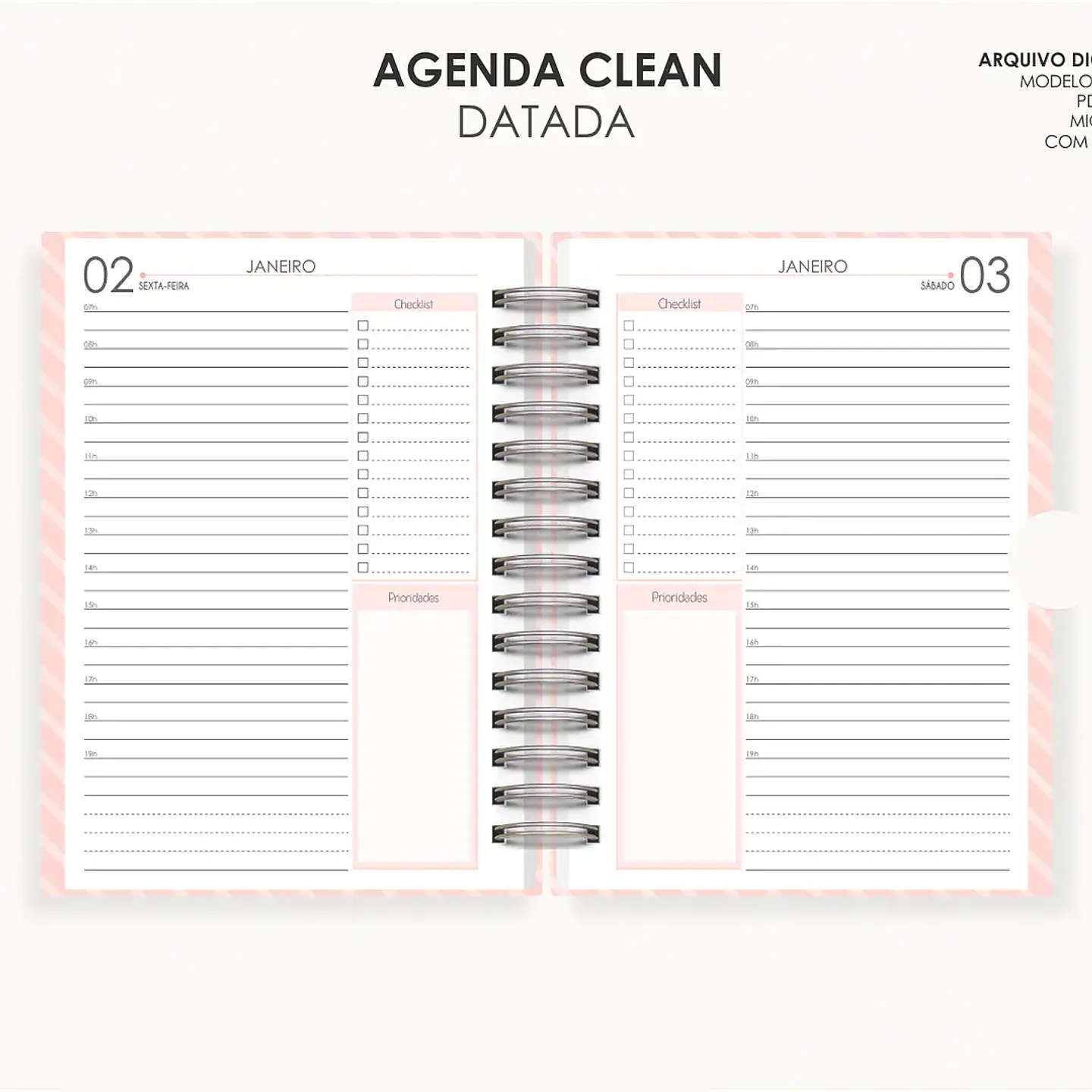 Arquivo Combo Agendas 2026 Datatas A5 - Moldes da Lê 23