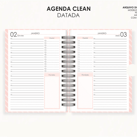 Arquivo Combo Agendas 2026 Datatas A5 - Moldes da Lê 23