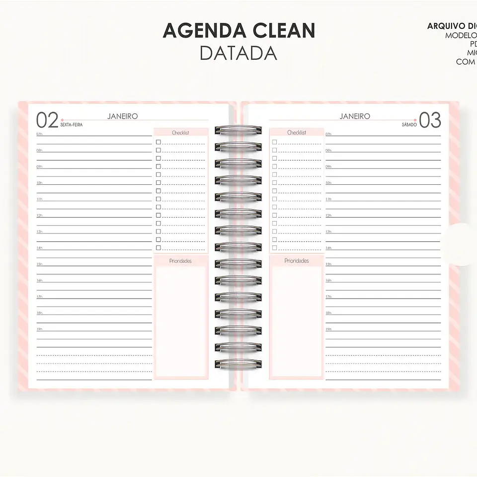 Arquivo Combo Agendas 2026 Datatas A5 - Moldes da Lê 23