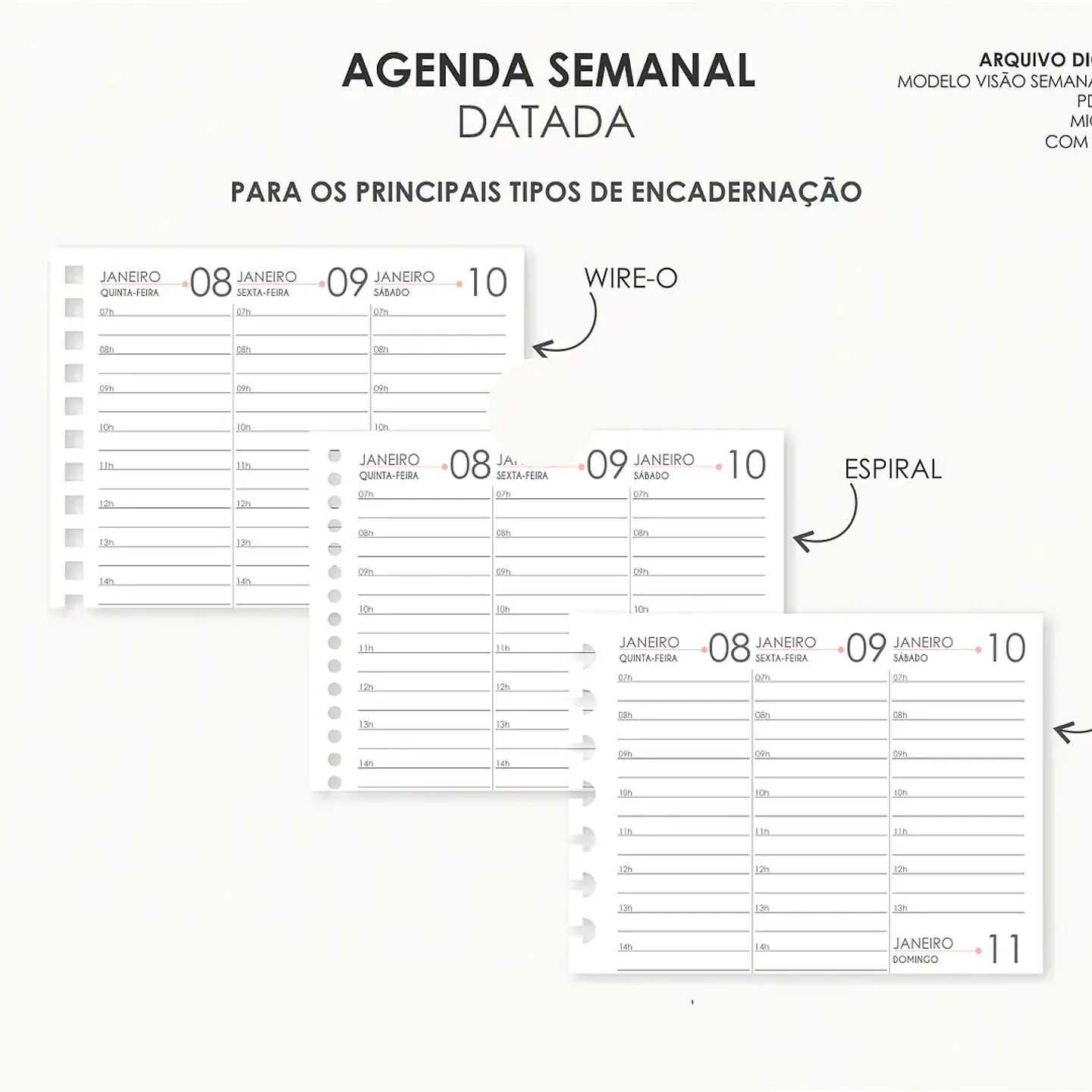 Arquivo Combo Agendas 2026 Datatas A5 - Moldes da Lê 24