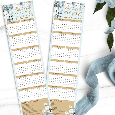 Arquivo Coleção Floral Azul Calendário 2026 3
