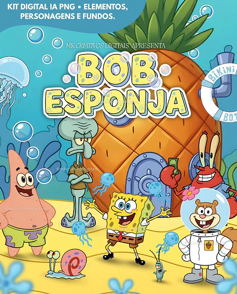 Kit Digital Bob Esponja Tradicional