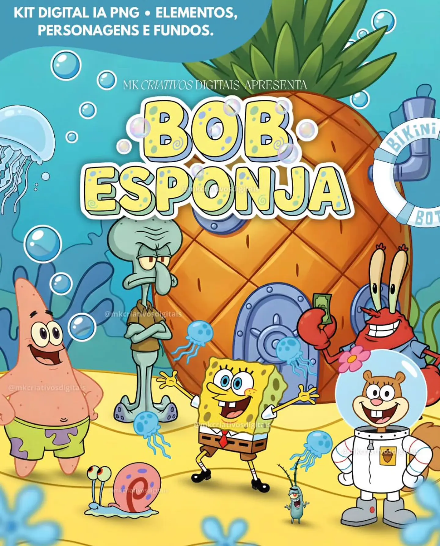 Kit Digital Bob Esponja Tradicional 1