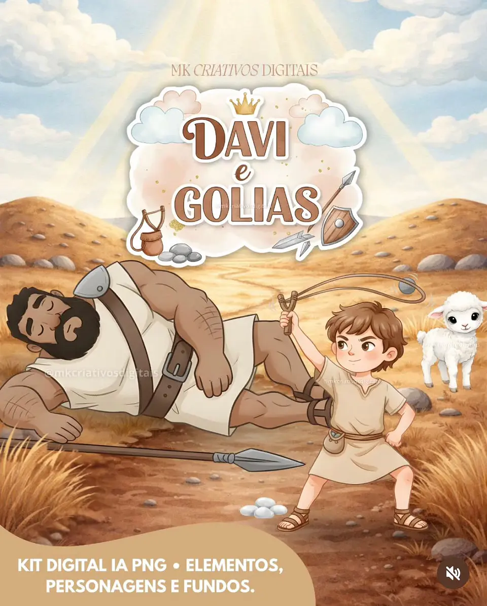 Kit Digital Davi e Golias Aquarela 1