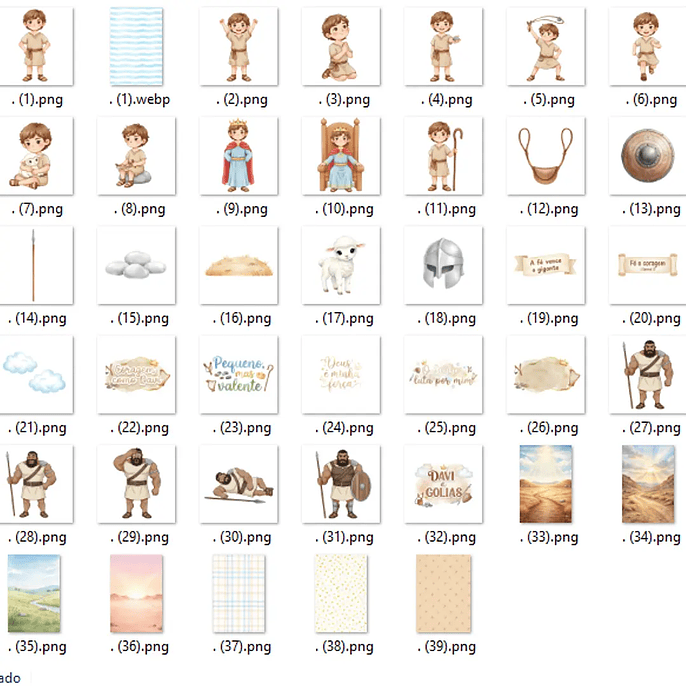 Kit Digital Davi e Golias Aquarela 2