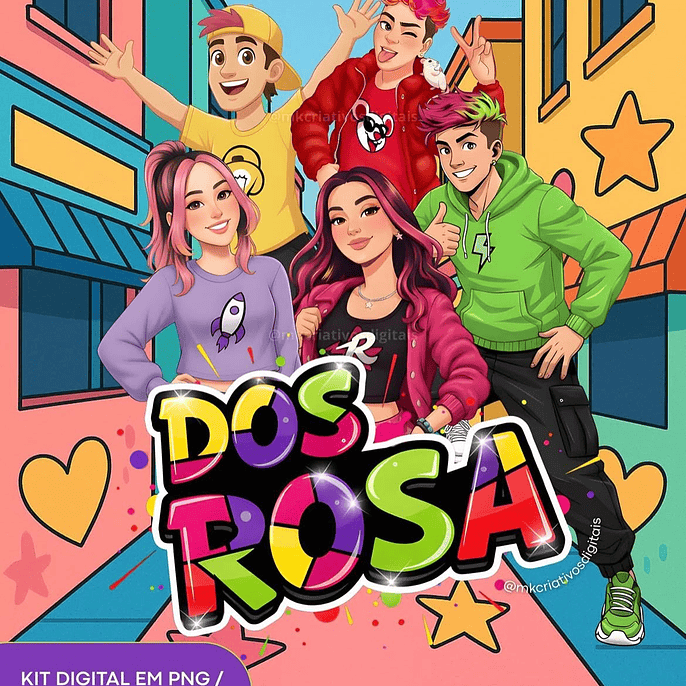 Kit Digital Dos Rosa 1