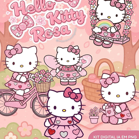 Kit Digital Hello Kitty Rosa 1