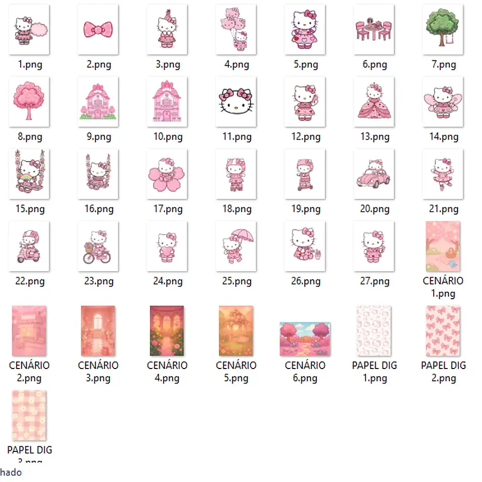 Kit Digital Hello Kitty Rosa 2