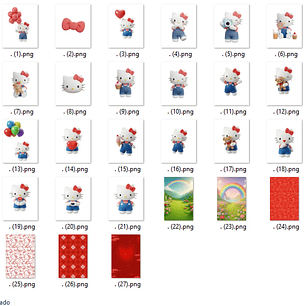 Kit Digital Hello Kitty Vermelha