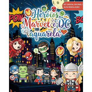 Kit Digital Heróis Aquarela