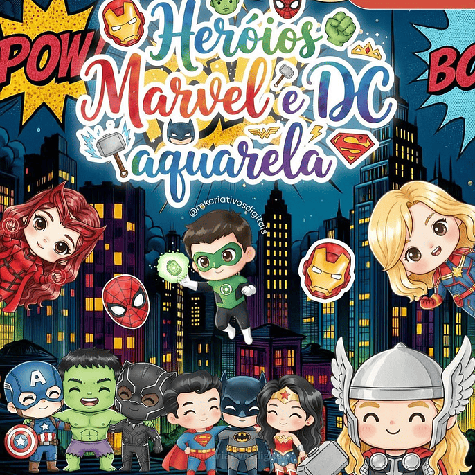 Kit Digital Heróis Aquarela 1
