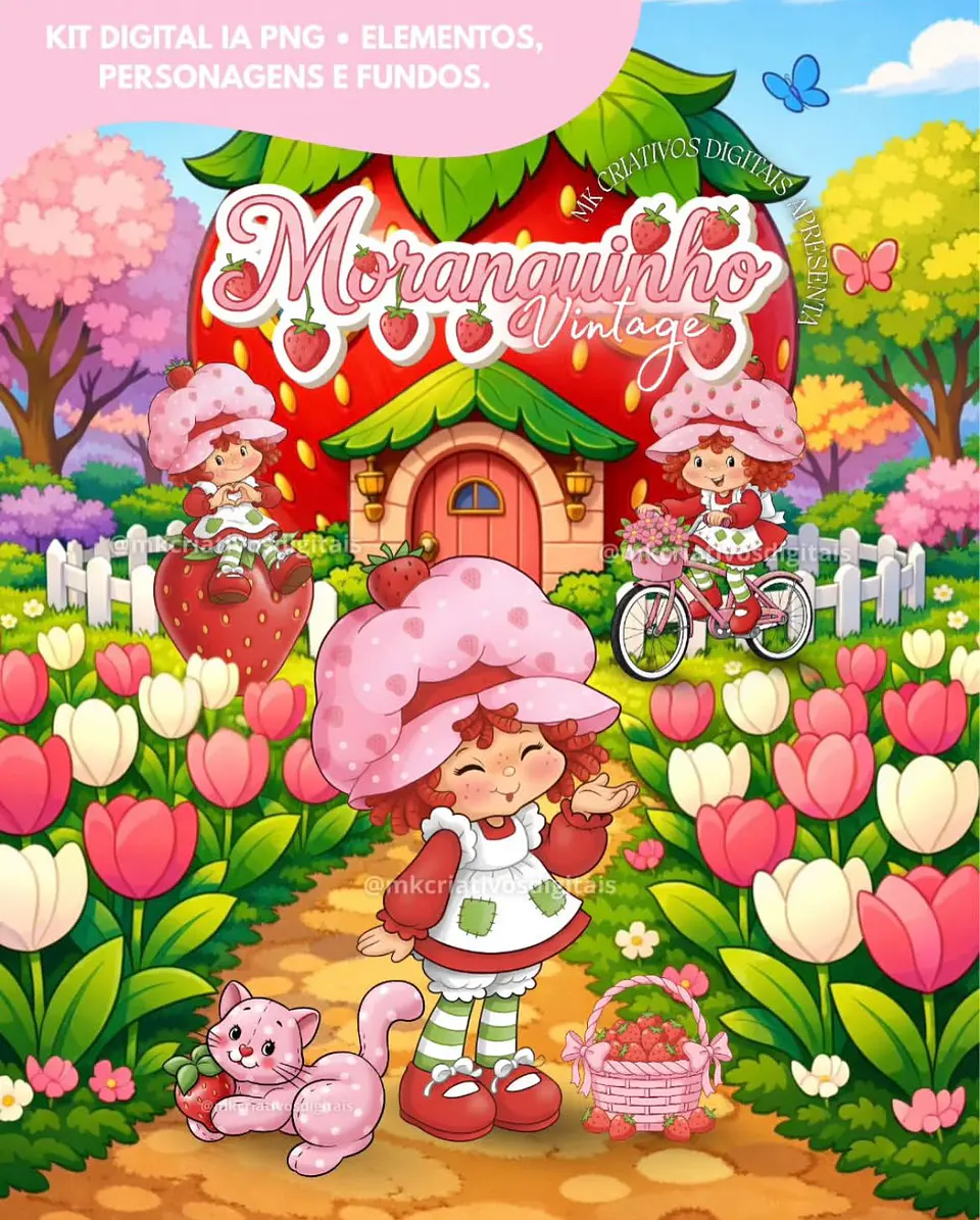 Kit Digital Moranguinho Vintage 1