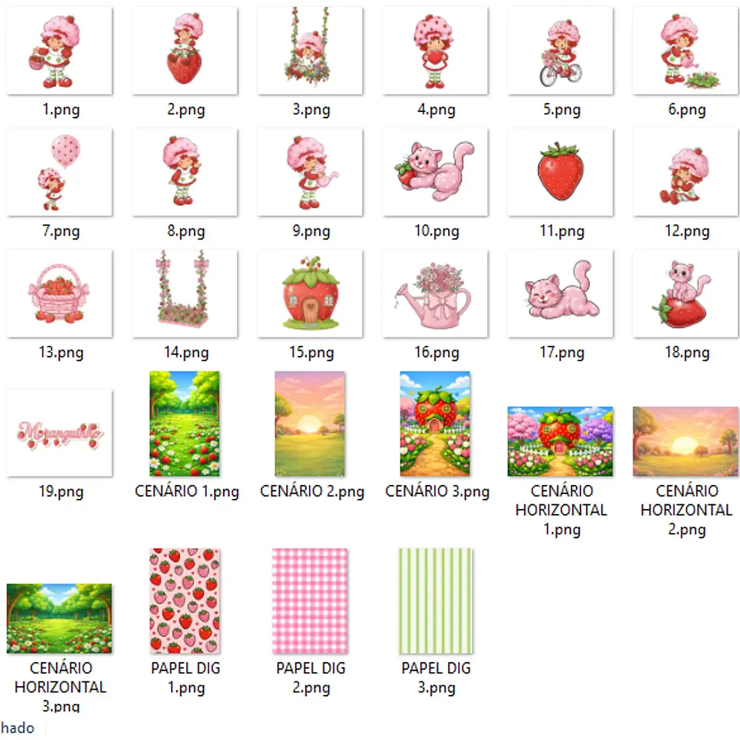 Kit Digital Moranguinho Vintage 2