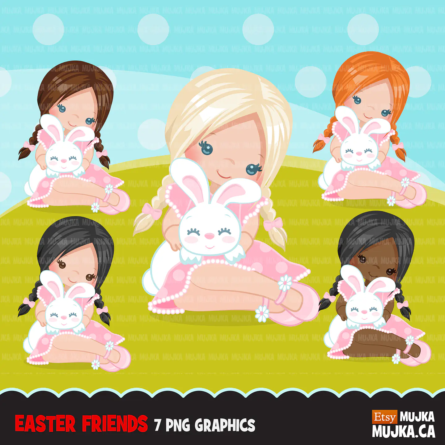 Kit Digital Meninas Coelhinho 1