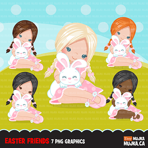 Kit Digital Meninas Coelhinho