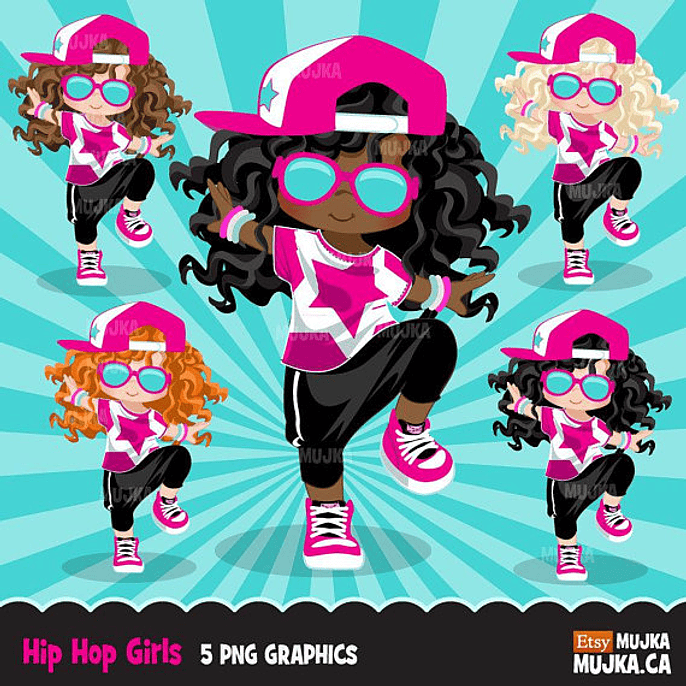 Kit Digital Menina Descolada Hip Hop 1