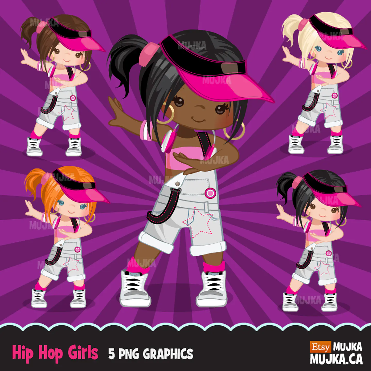 Kit Digital Hip Hop Girls 1
