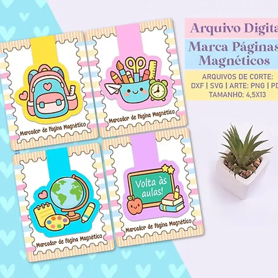 Arquivo Volta ás Áulas Marca Páginas Magnéticos 1