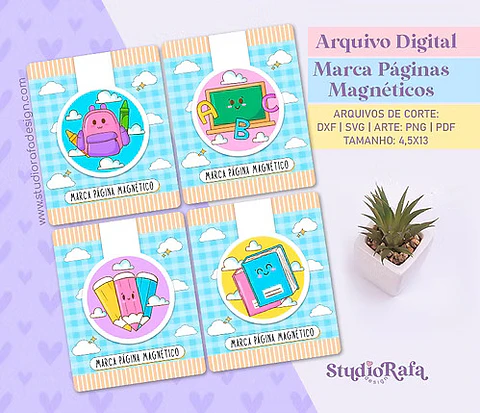 Arquivo Volta ás Áulas Marca Páginas Magnéticos 