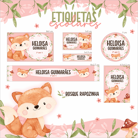 Arquivo Combo Escolar Etiquetas 20 Temas 21