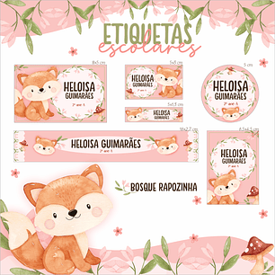 Arquivo Etiquetas Escolar Bosque Raposinha