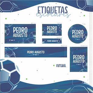 Arquivo Etiquetas Escolar Futebol