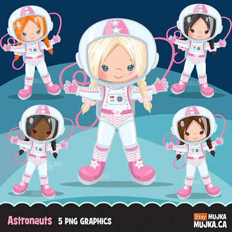 Kit Digital Astronauta Menina