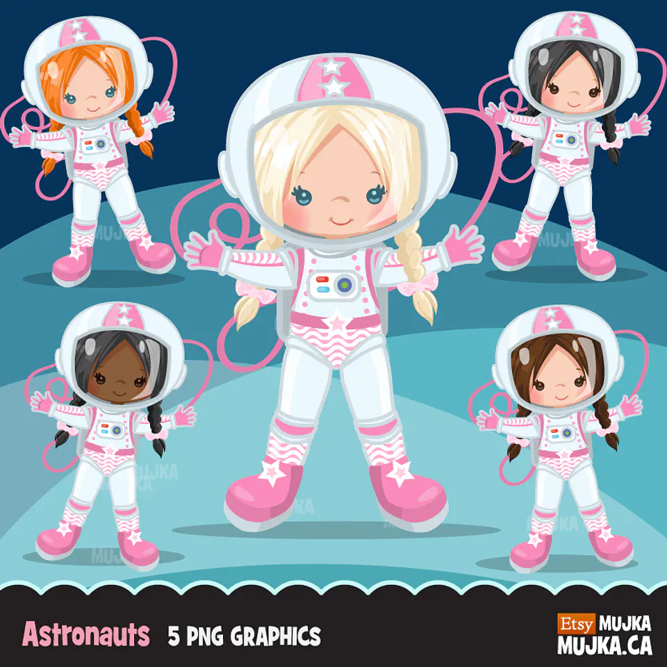 Kit Digital Astronauta Menina 1