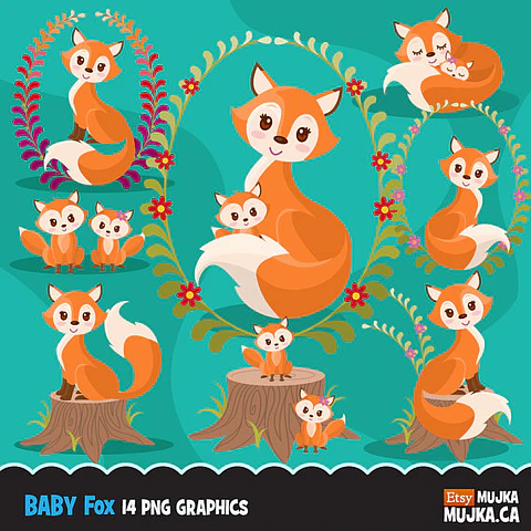 Kit Digital Raposa Baby
